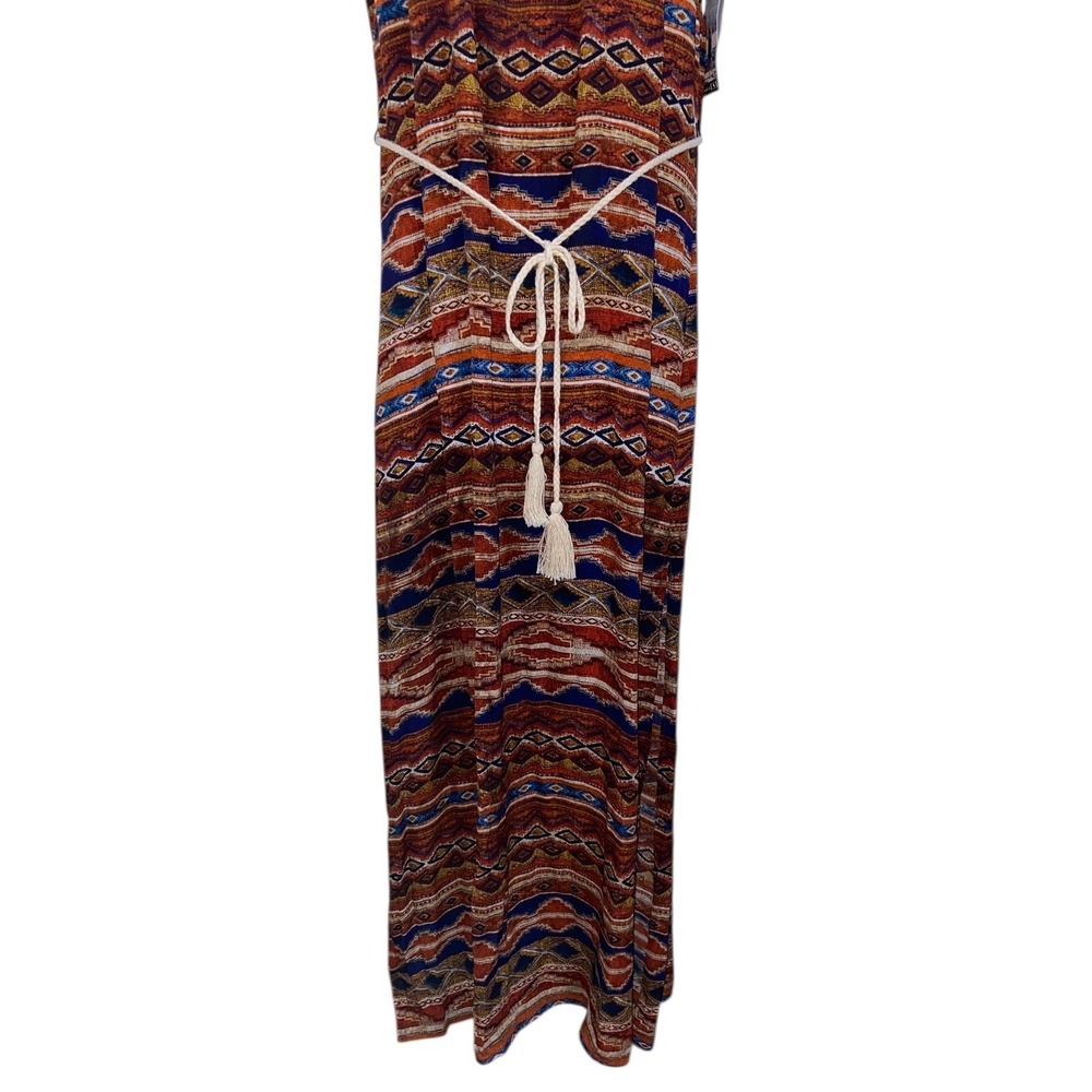 Karen Kane Canyonland Halter Maxi Dress Ethereal Tribal Resortwear Aztec M NEW‎ - Picture 14 of 16